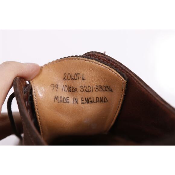 Sid Mashburn Brown Suede Wingtip Oxford Dress Shoes Made in England UK 10.5